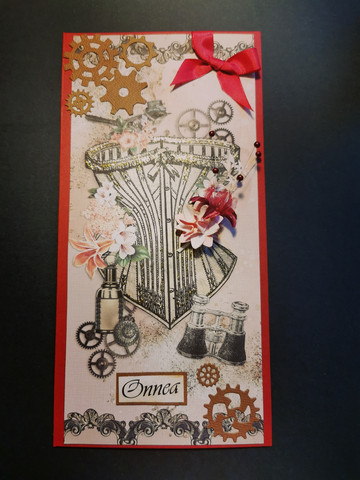 Steampunk corset cabinet card 