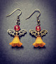 Orange angel earrings