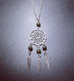 Dreamcatcher necklace with dark grey Stone beads