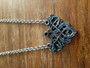 Viking necklace silver colored knot