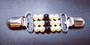 Black, pearly white and bronze sweater clip