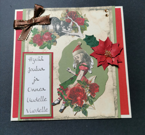 Alice themed Christmas card