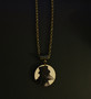 Round Gray Plague Doctor Necklace