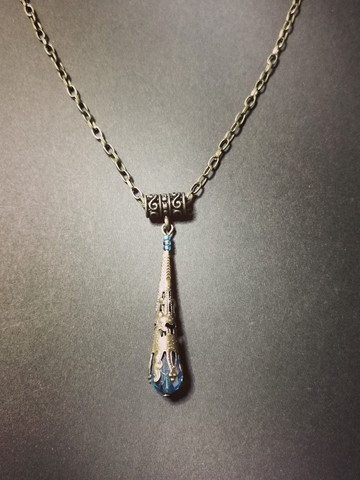 Medieval necklace with turquoise pendant