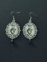 Be mine earrings with a black heart