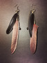 Feather earrings with chain