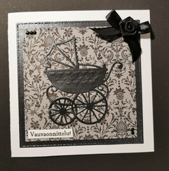 Black baby card