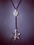 Pentagram and spider necklace