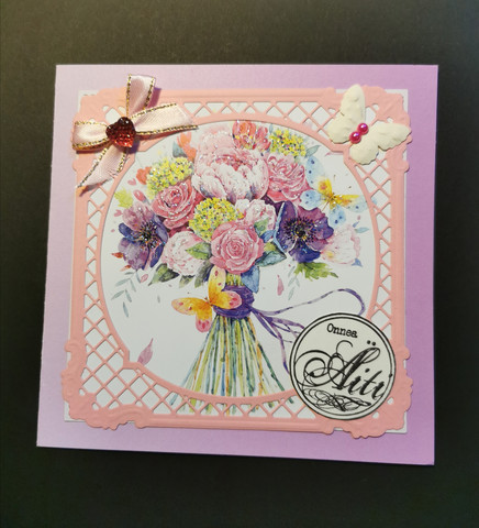 Handmade flower mother's day card