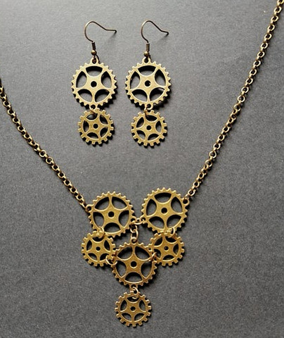 Steampunk jewelry set