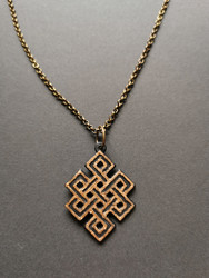 Bronze colored celtic knot necklace