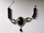 Black glass dome bracelet