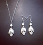 White skulls jewelry set