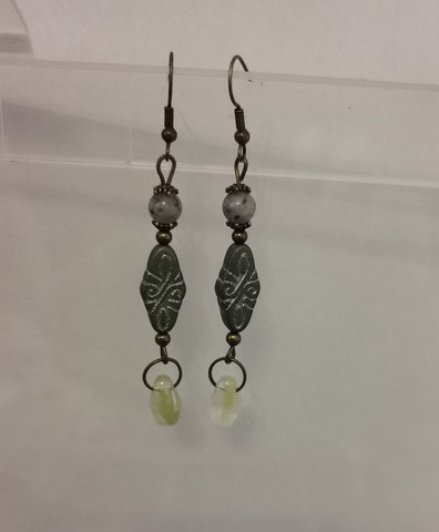 Bohemian earrings - green