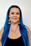 Large yellow anchor necklace