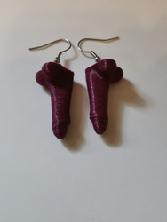 Violet galaxy penis earrings 