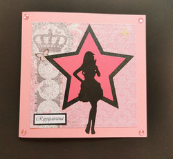 Pink girl confirmation card