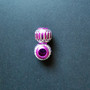 Locs beads lilac with silver pattern