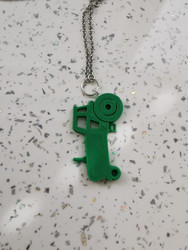 Green tractor bulling necklace