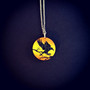 Orange raven necklace
