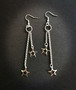 Chain earrings with stars