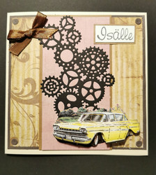 Father's day card automobile