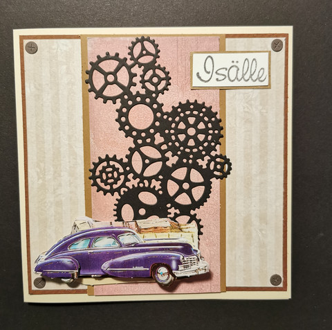 Father's day card automobile