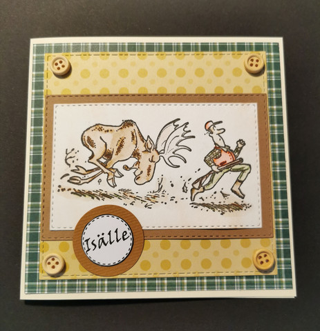 Handmade father's day card moose