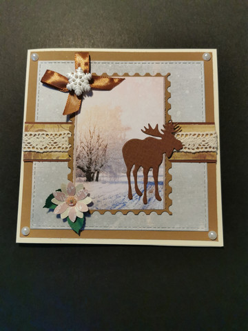 Moose Christmas card