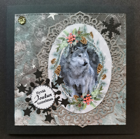 Wolf Christmas card