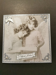Vintage angels Christmas card