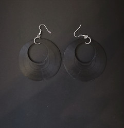 Large black earrings