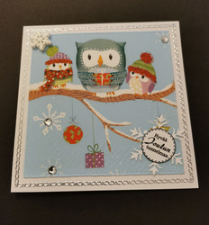 Christmas Card Owls