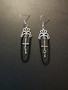 Hanging cross earrings