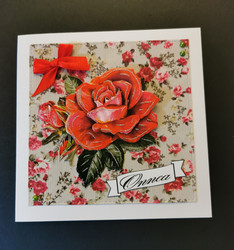 Red roses card