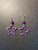 Violet star earrings