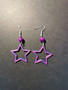 Violet star earrings