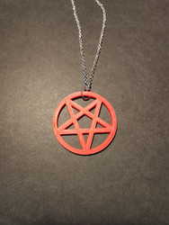 Red pentagram necklace