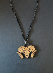 Bronze colored coat necklace