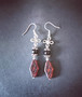 Bohemian earrings - red