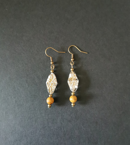 Bohemian earrings - light gold