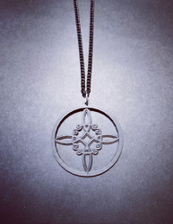 Black witch knot necklace