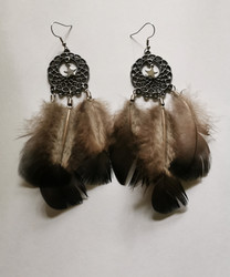 Star feather earrings