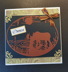 Handmade moose card