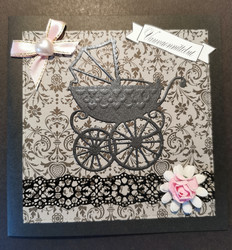 Black baby card