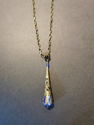 Medieval necklace with blue pendant