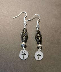 Earrings with ankh