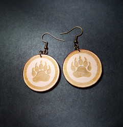 Spirit animal jewelry series bear earrings