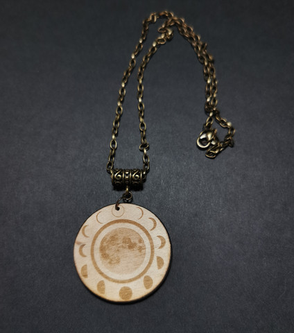 Moon phases necklace