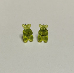 Yellow gummy bears stud earrings